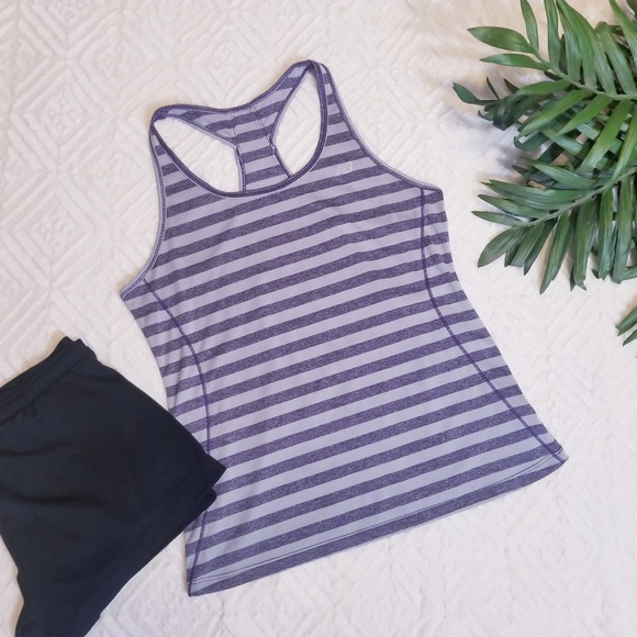 New Balance Tops - New Balance Striped Racerback Athletic Tank